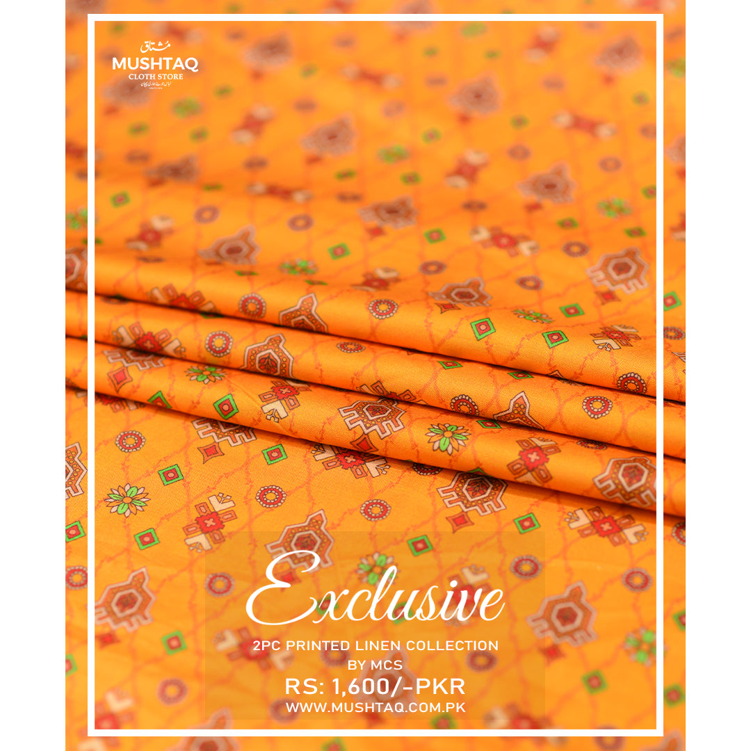 Exclusive 2Pcs Printed Linen Collection Design - 5