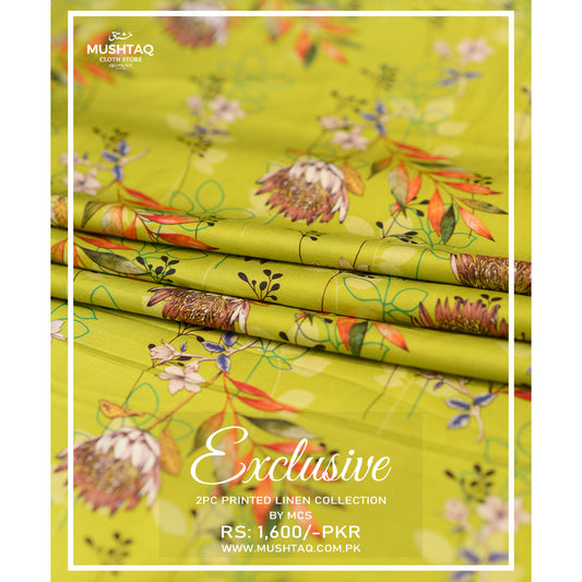 Exclusive 2Pcs Printed Linen Collection Design - 6