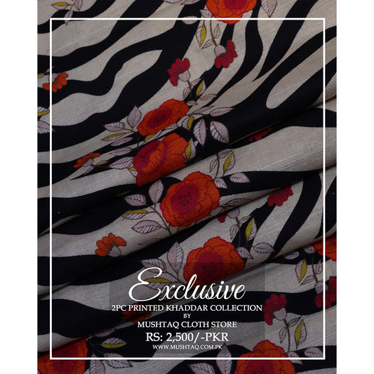 Exclusive 2Pcs printed Khaddar Collection Design - 8