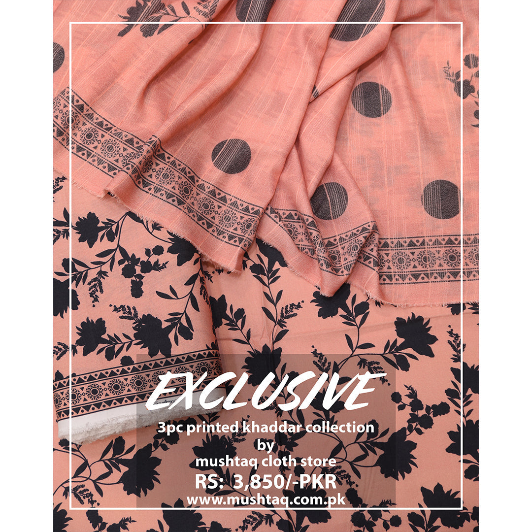 Exclusive 3Pcs Printed Khadder Collection Vol 6 Design - 12