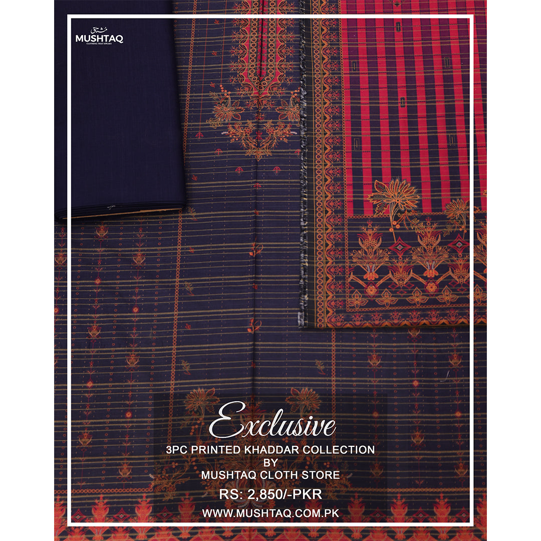 Exclusive 2Pcs printed Khaddar Collection Vol 4  Design - 7