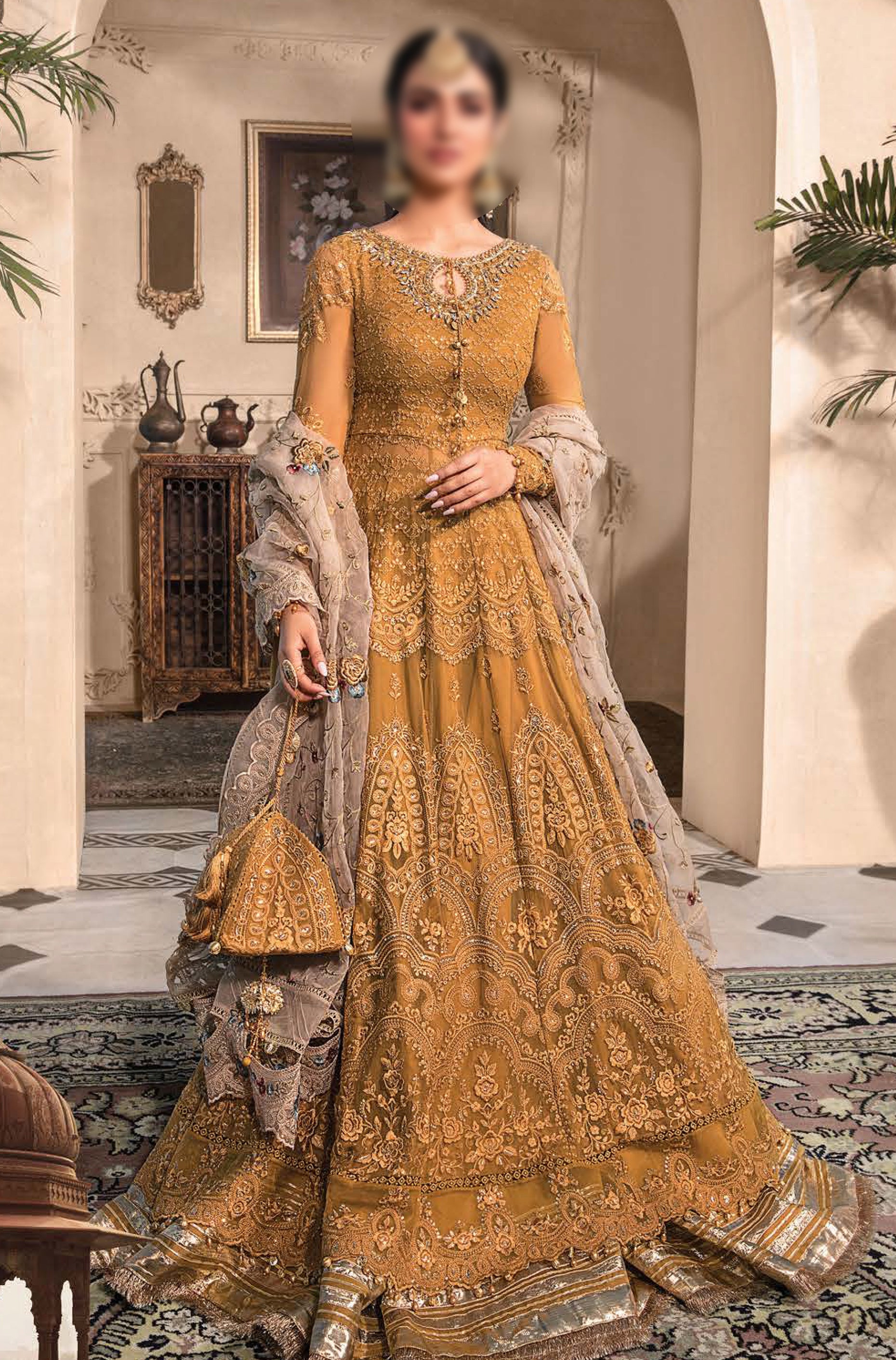 Maria b clearance mehndi dresses